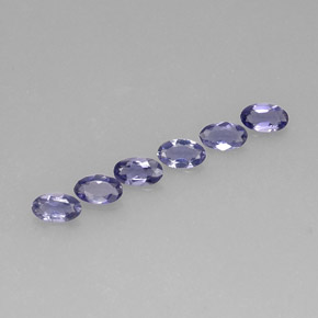 Pedras preciosas de iolita azul natural de  ct, corte oval, VS