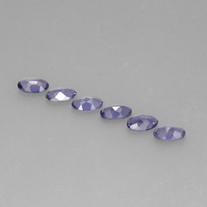 Pedras preciosas de iolita azul natural de  ct, corte oval, VS