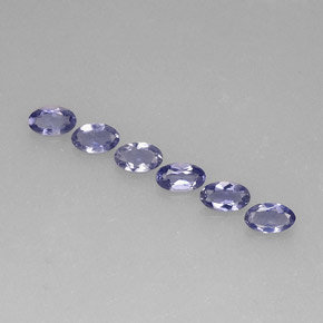 Pedras preciosas de iolita azul natural de  ct, corte oval, VS
