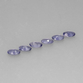 Pedras preciosas de iolita azul natural de  ct, corte oval, VS