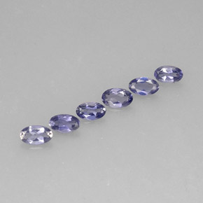 Pedras preciosas de iolita azul natural de  ct, corte oval, VS
