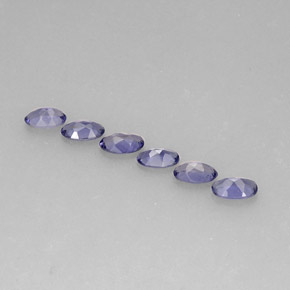 Pedras preciosas de iolita azul natural de  ct, corte oval, VS