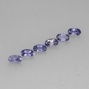 Pedras preciosas de iolita azul natural de  ct, corte oval, VS