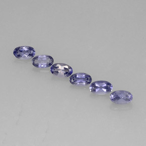 Pedras preciosas de iolita azul natural de  ct, corte oval, VS
