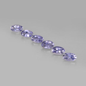 Pedras preciosas de iolita azul natural de  ct, corte oval, VS