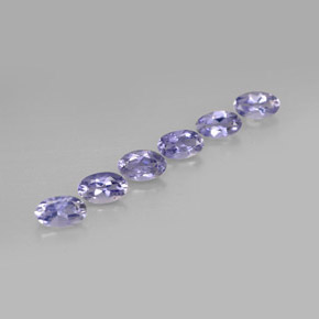 Pedras preciosas de iolita azul natural de  ct, corte oval, VS