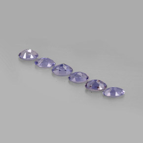 Pedras preciosas de iolita azul natural de  ct, corte oval, VS