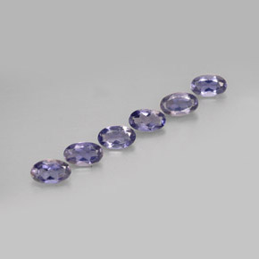 Pedras preciosas de iolita azul natural de  ct, corte oval, VS