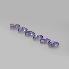 Pedras preciosas de iolita azul natural de  ct, corte oval, VS
