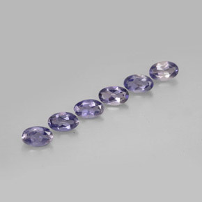 Pedras preciosas de iolita azul natural de  ct, corte oval, VS