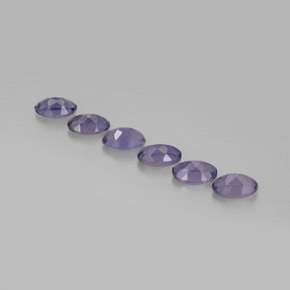 Pedras preciosas de iolita azul natural de  ct, corte oval, VS
