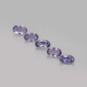 Pedras preciosas de iolita azul natural de  ct, corte oval, VS
