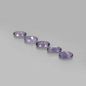 Pedras preciosas de iolita azul natural de  ct, corte oval, VS