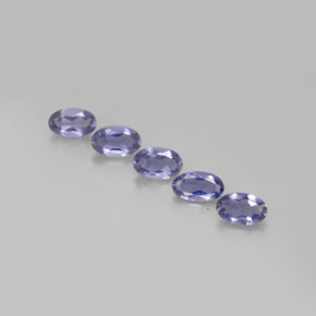 Pedras preciosas de iolita azul natural de  ct, corte oval, VS