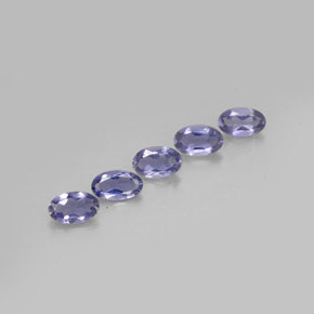 Pedras preciosas de iolita azul natural de  ct, corte oval, VS