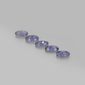 Pedras preciosas de iolita azul natural de  ct, corte oval, VS