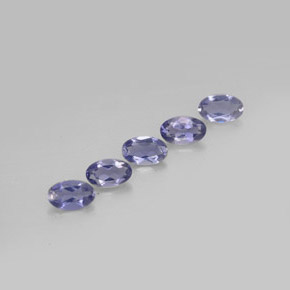 Pedras preciosas de iolita azul natural de  ct, corte oval, VS
