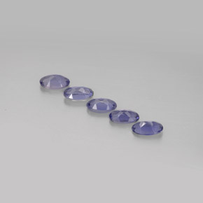 Pedras preciosas de iolita azul natural de  ct, corte oval, VS