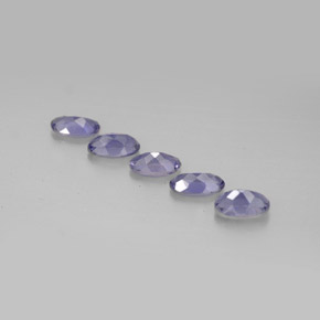 Pedras preciosas de iolita azul natural de  ct, corte oval, VS