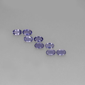 Pedras preciosas de iolita azul natural de  ct, corte oval, VS