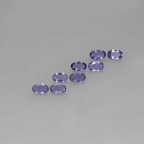 Pedras preciosas de iolita azul natural de  ct, corte oval, VS