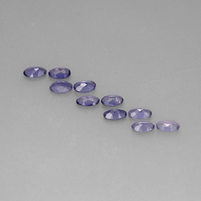 Pedras preciosas de iolita azul natural de  ct, corte oval, VS