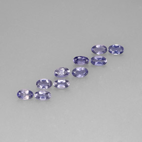 Pedras preciosas de iolita azul natural de 1,93 ct, corte oval, VS