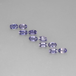 Pedras preciosas de iolita azul natural de 1,93 ct, corte oval, VS