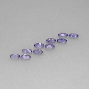 Pedras preciosas de iolita azul natural de 1,93 ct, corte oval, VS