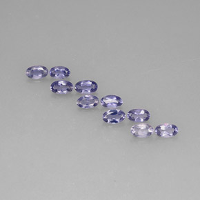 Pedras preciosas de iolita azul natural de  ct, corte oval, VS