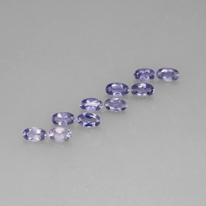 Pedras preciosas de iolita azul natural de  ct, corte oval, VS