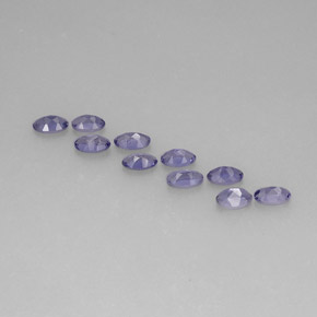 Pedras preciosas de iolita azul natural de  ct, corte oval, VS