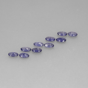 Pedras preciosas de iolita azul natural de  ct, corte oval, VS