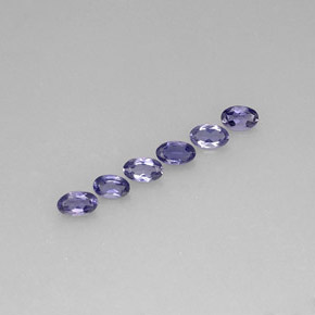 Pedras preciosas de iolita azul natural de  ct, corte oval, VS