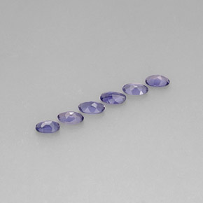 Pedras preciosas de iolita azul natural de  ct, corte oval, VS