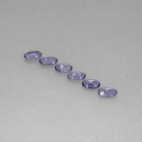 Pedras preciosas de iolita azul natural de  ct, corte oval, VS