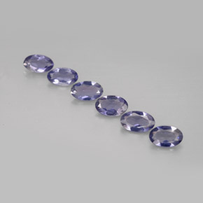 Pedras preciosas de iolita azul natural de  ct, corte oval, VS