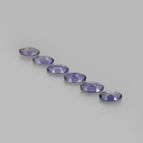 Pedras preciosas de iolita azul natural de  ct, corte oval, VS
