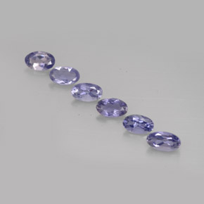 Pedras preciosas de iolita azul natural de  ct, corte oval, VS
