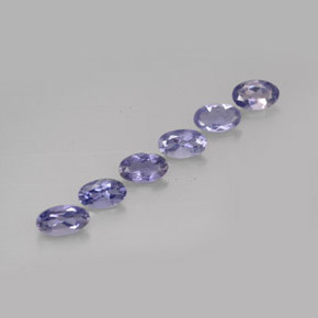 Pedras preciosas de iolita azul natural de  ct, corte oval, VS
