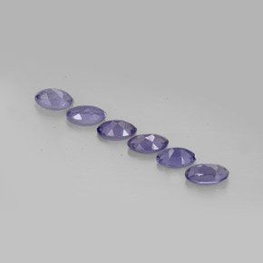 Pedras preciosas de iolita azul natural de  ct, corte oval, VS