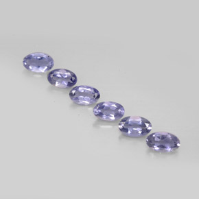 Pedras preciosas de iolita azul natural de  ct, corte oval, VS