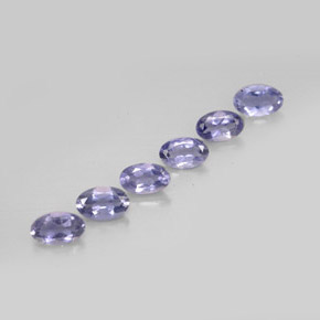 Pedras preciosas de iolita azul natural de  ct, corte oval, VS