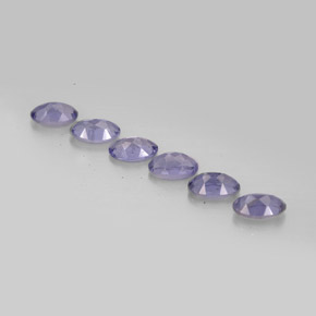 Pedras preciosas de iolita azul natural de  ct, corte oval, VS