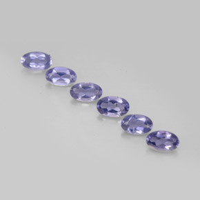 Pedras preciosas de iolita azul natural de  ct, corte oval, VS
