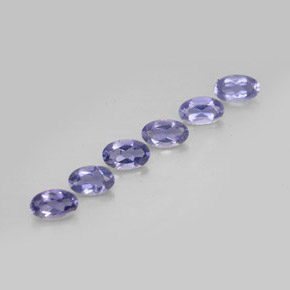 Pedras preciosas de iolita azul natural de  ct, corte oval, VS