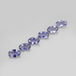 Pedras preciosas de iolita azul natural de  ct, corte oval, VS