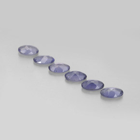 Pedras preciosas de iolita azul natural de  ct, corte oval, VS