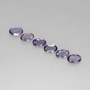 Pedras preciosas de iolita azul natural de  ct, corte oval, VS