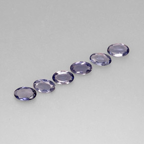 Pedras preciosas de iolita azul natural de  ct, corte oval, VS